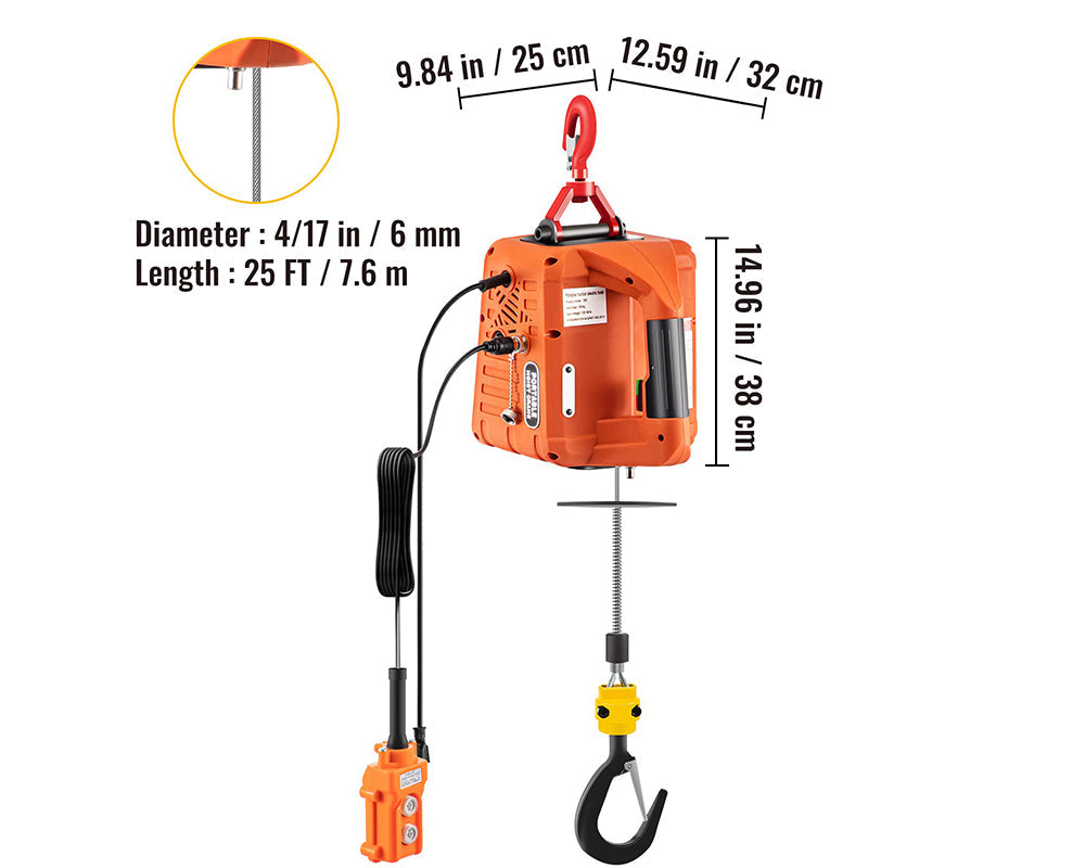 Wireless Hoist Winch 500KG