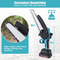 Thumbnail for Mini Chainsaw, Portable Cordless Power Chain Saws 8inch (No Battery)