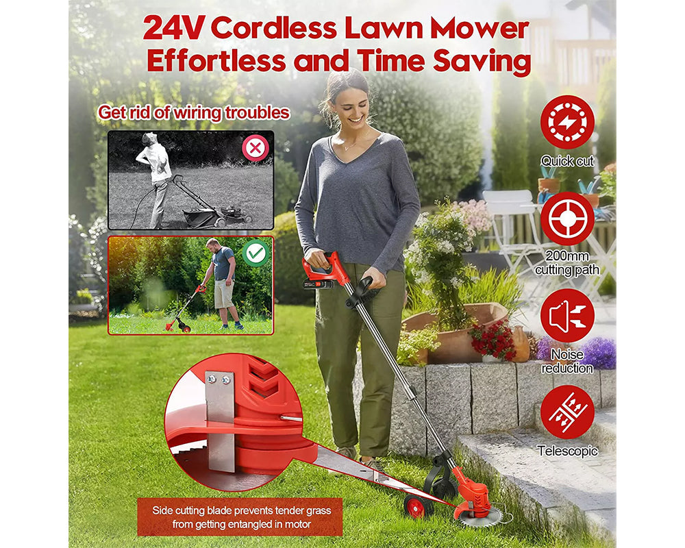 Lawn Mower Cordless Weed Cutter Garden Trimmer