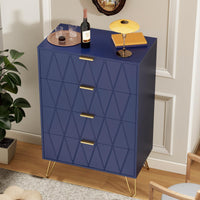 Thumbnail for Tallboy Chest of Drawers - 4-Drawer Dressers for Bedroom (Navy)