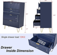 Thumbnail for Tallboy Chest of Drawers - 4 Drawers (Navy)