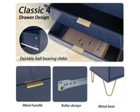 Thumbnail for Tallboy Chest of Drawers - 4-Drawer Dressers for Bedroom (Navy)