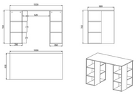 Thumbnail for InnoOffice Computer Desk with Bookshelf