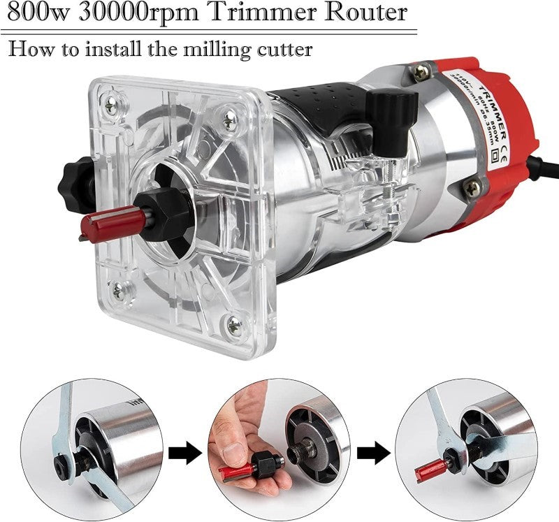 Wood Router Tool with Woodworking Bit