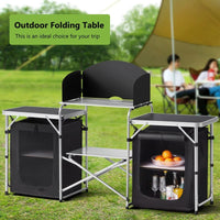 Thumbnail for Camping Kitchen Table Portable Folding Camp Cook Table