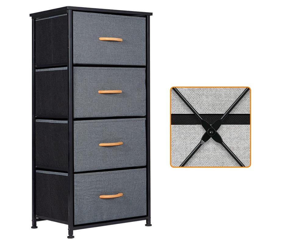 4 Drawer Storage Chest Tallboy