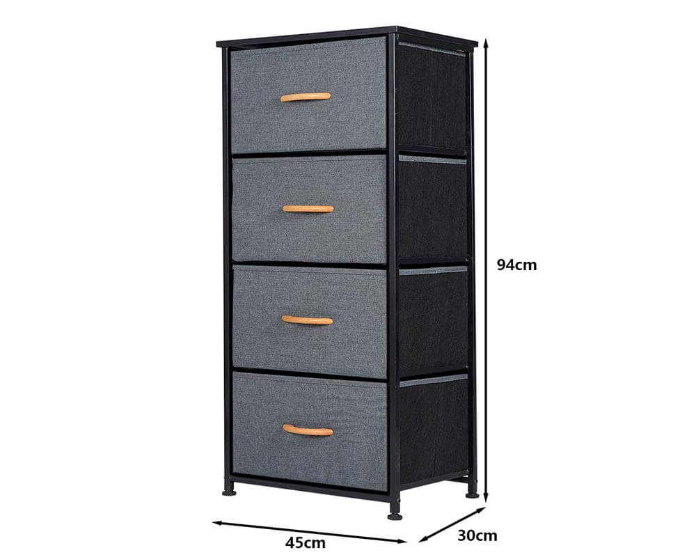 4 Drawer Storage Chest Tallboy