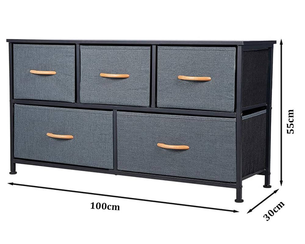 5 Drawer Storage Chest Lowboy