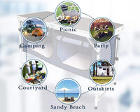 Thumbnail for Folding Camping Table with storage