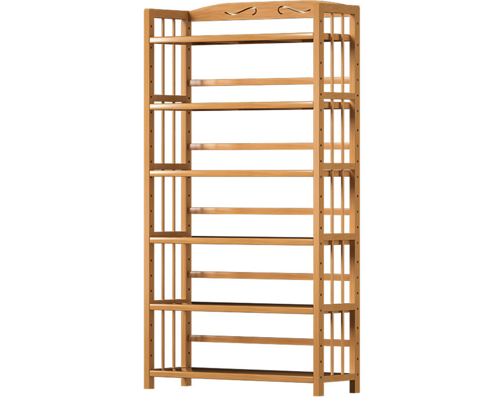 6 Tier Shelf bamboo Bookcase Bookshelf