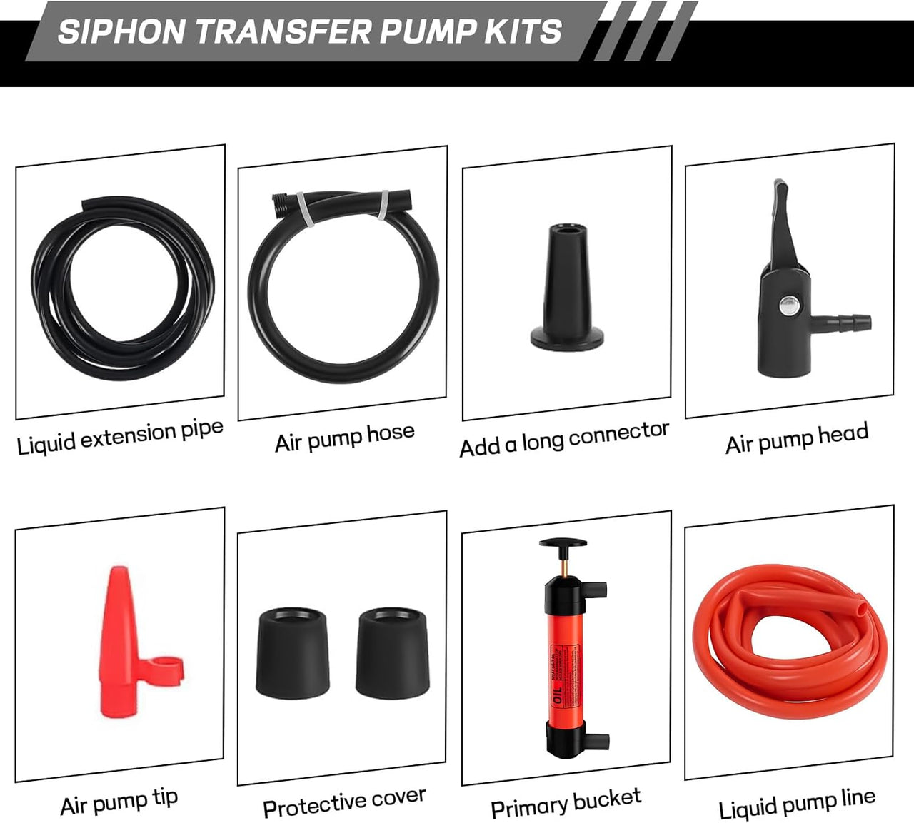 Gas Oil Liquids Siphon Pump Manual Hand Transfer