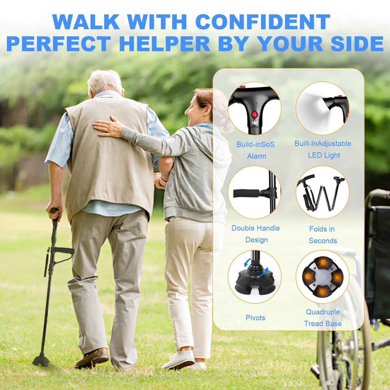 Adjustable Walking Stick for Elderly