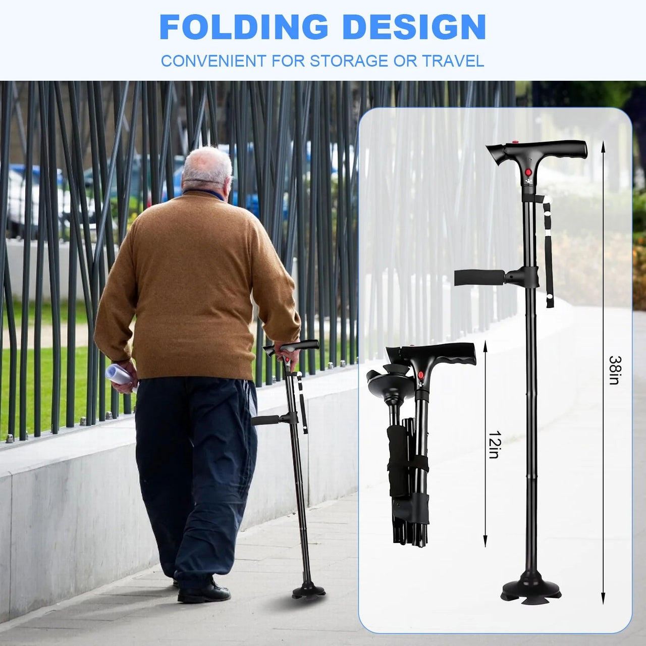 Adjustable Walking Stick for Elderly