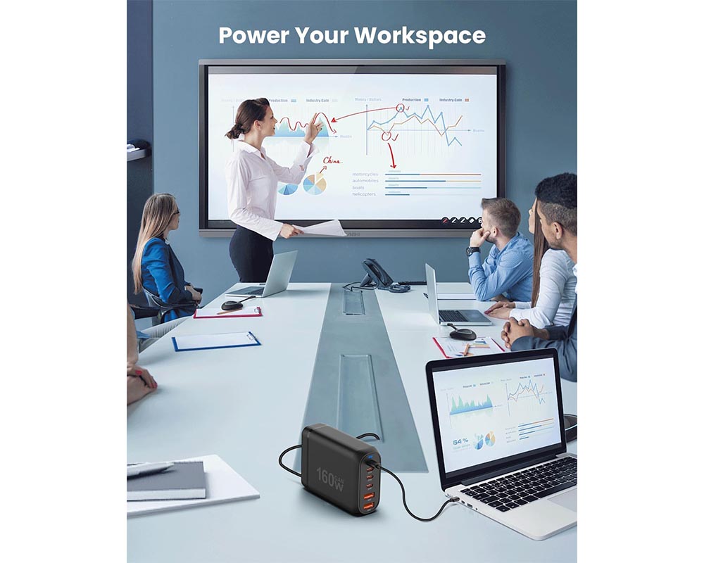 6 Port 160W USB C Charging Station