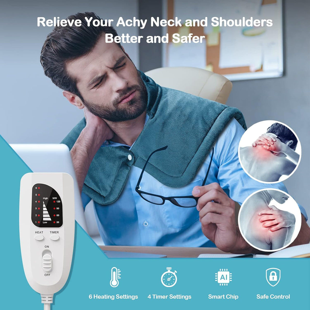 Neck and Shoulders Heating Pad