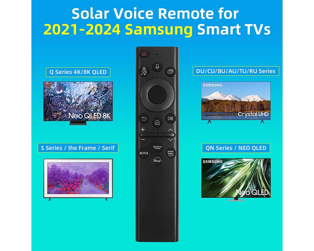 Solar Powered Replacement Samsung TV Remote