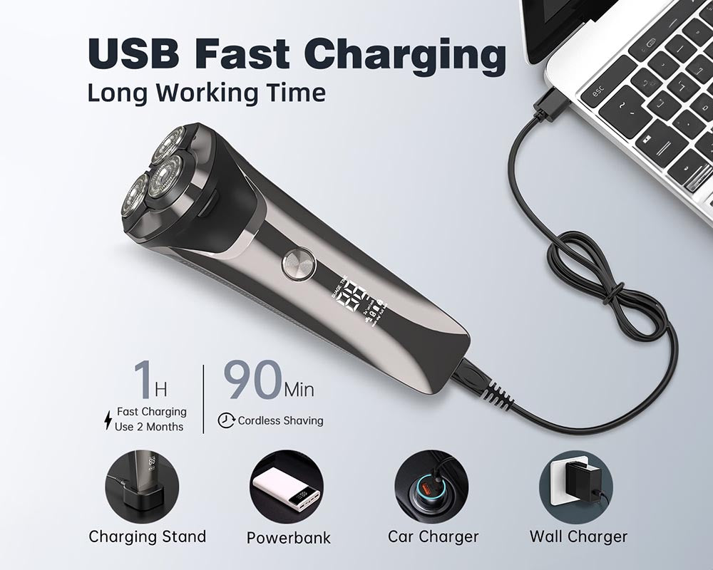 Rechargeable Cordless Hair Trimmer Electric Shaver