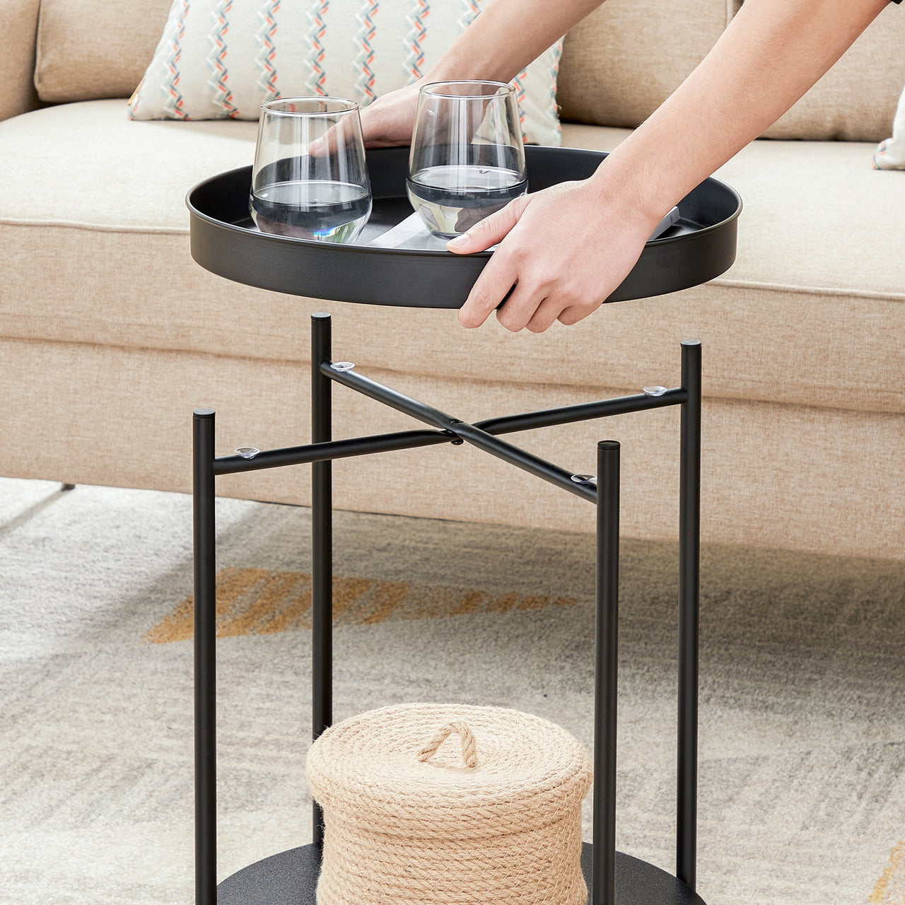 VASAGLE Stylish Bedside Table End Table Side Table