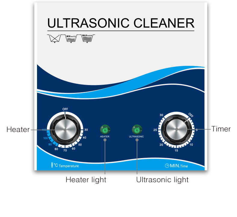 Heated Ultrasonic Cleaner 2L 60W