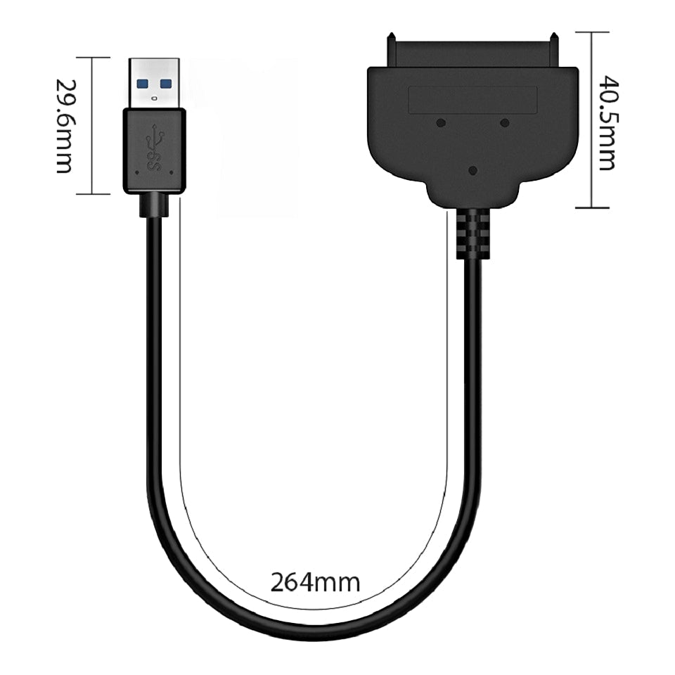 Sata To Usb Cable, Usb 3.0 To Sata Hard Drive Adapter Compatible For 2.5 Inch Hdd And Ssd - The Shopsite