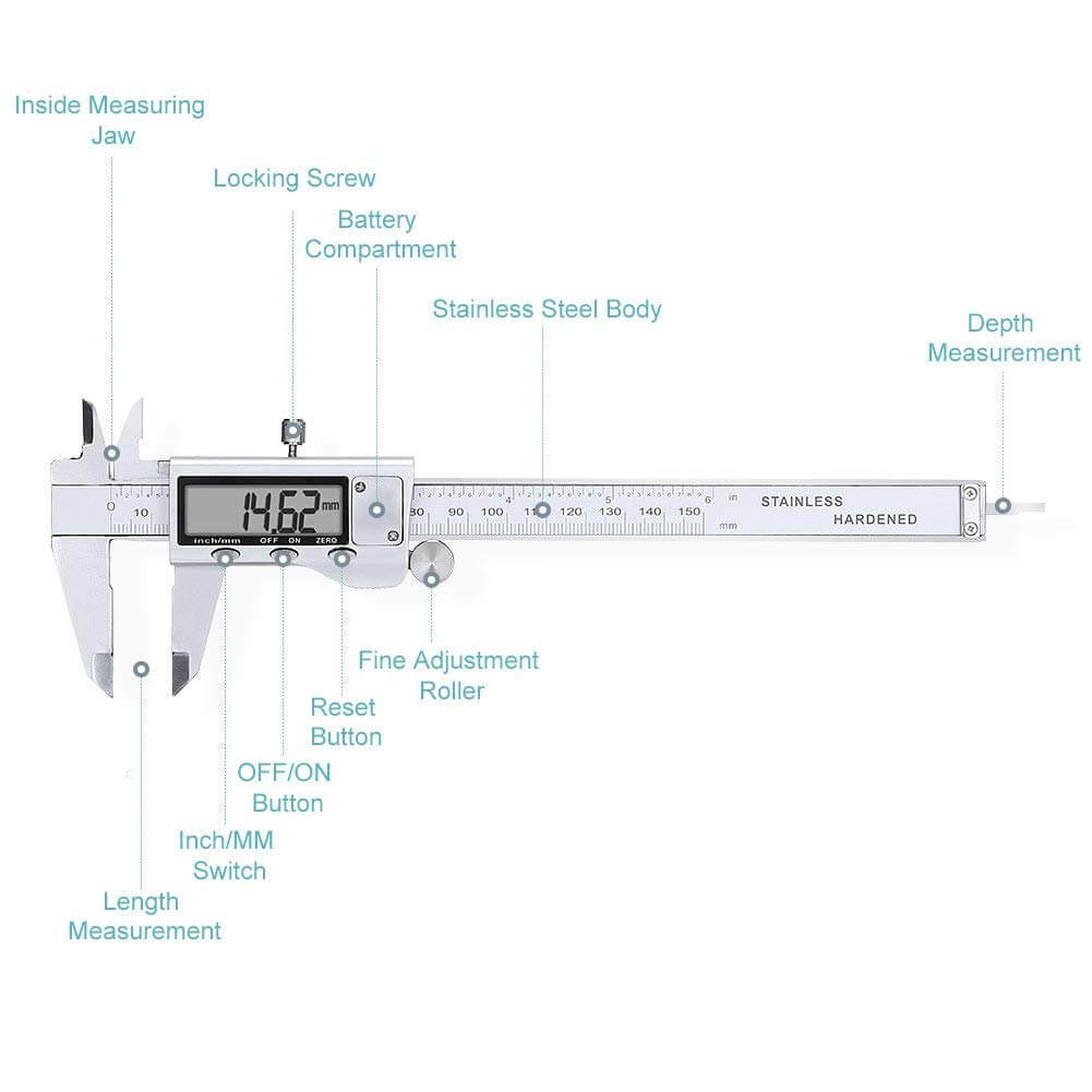 Electronic LCD Digital Vernier Caliper - The Shopsite