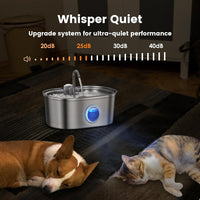 Thumbnail for Cat Water Fountain Stainless Steel 3.2L