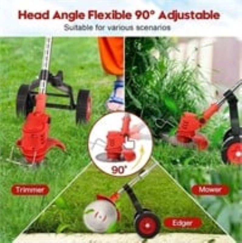 Lawn Mower Cordless Weed Cutter Garden Trimmer