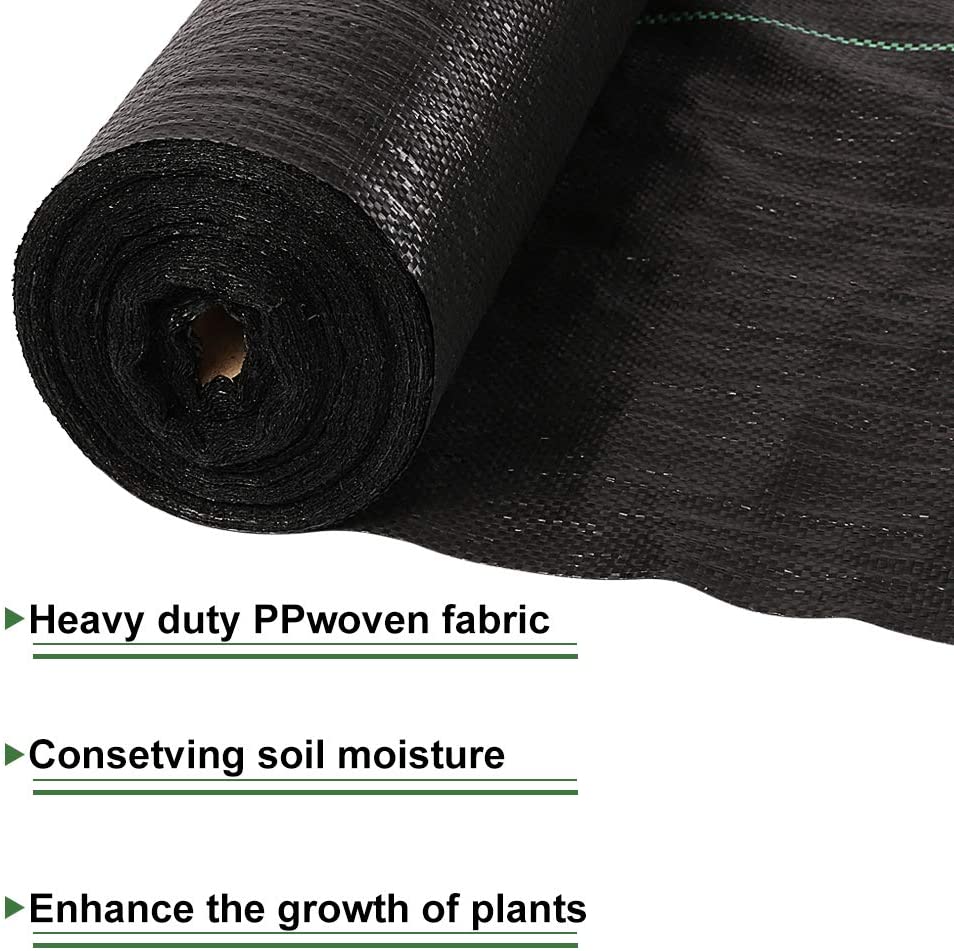 Weed Mat Garden Weed Barrier Landscape Fabric Durable & Heavy-Duty Weed Block Gardening Mat