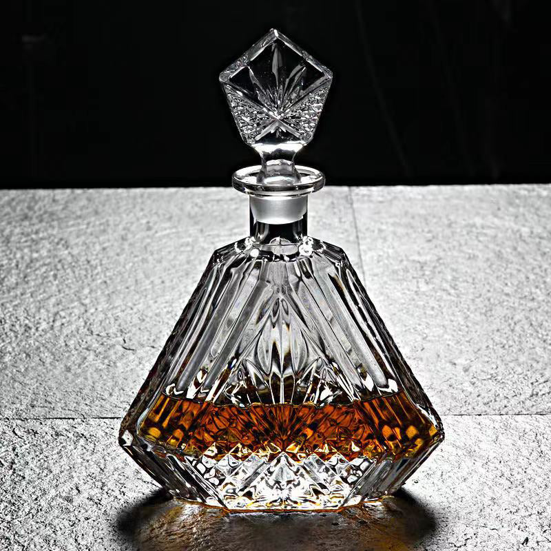 Whiskey Decanter with 6 Glasses