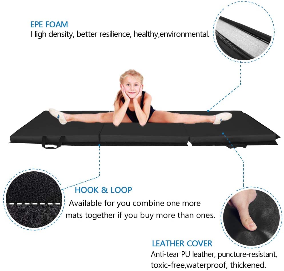 Gymnastics Mat 5cm thick Black - The Shopsite