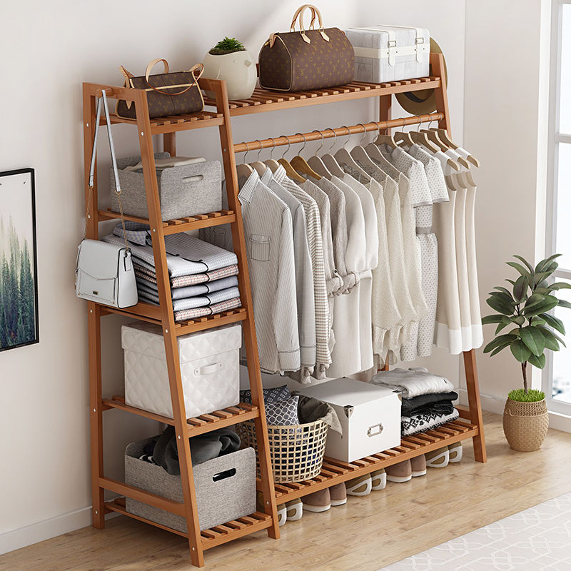 Bamboo Wardrobe Clothes Rack