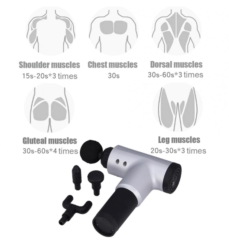 Massage Gun with 4 Massage Heads