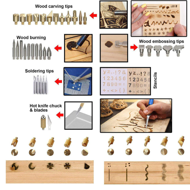 Wood Burning Pyrography Pen Kit