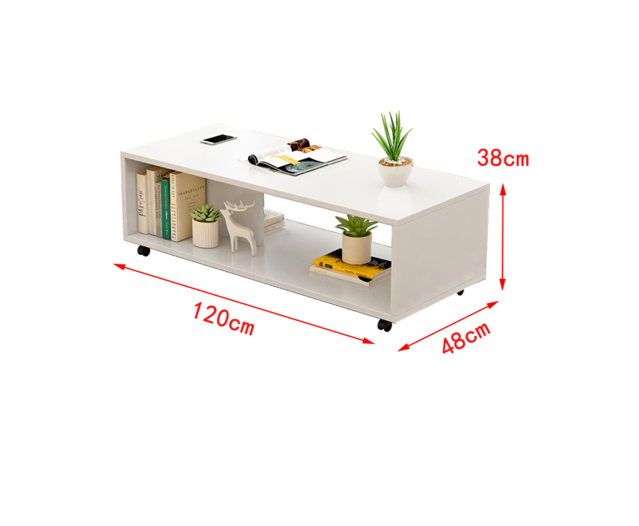 modern style Coffee Table on wheels