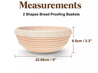 Thumbnail for Bread Proofing Basket Set, Banneton Bowl