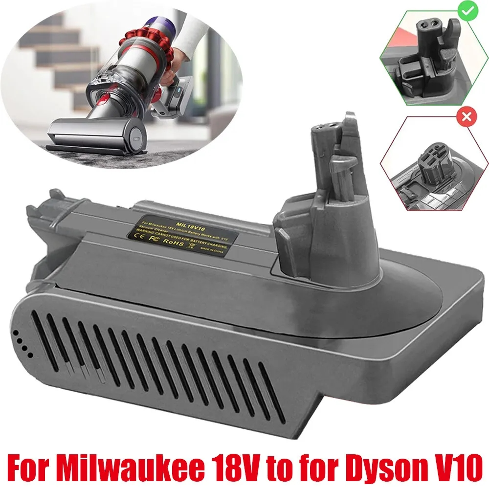 Milwaukee M18 18V Battery Adapter Converter To Dyson V10 Battery