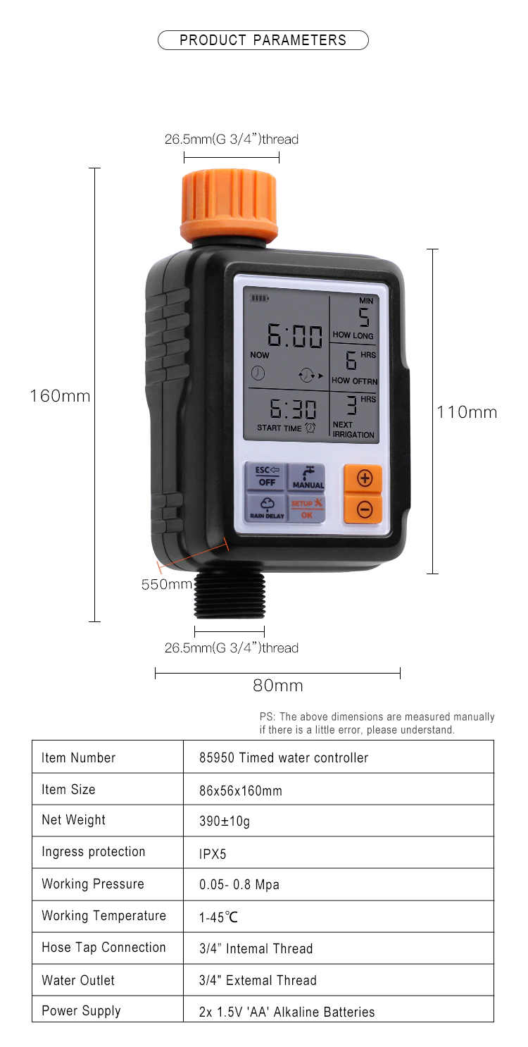 Water Irrigation Timer Digital