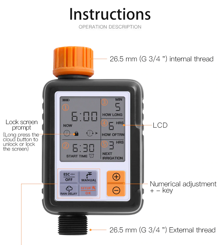 Water Irrigation Timer Digital