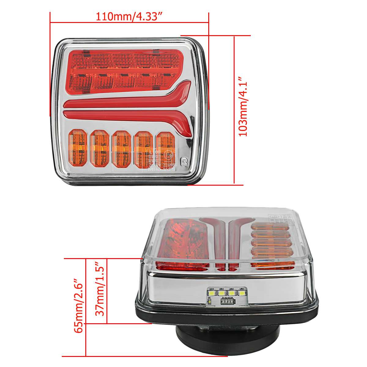 Trailer Light Magnetic Wireless LED Trailer Truck Tail Lights