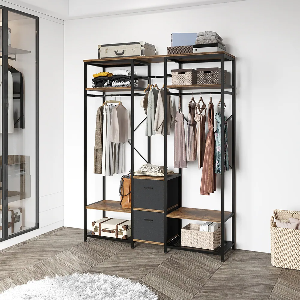 Metal Wardrobe Clothes Rack Clothes Organizer