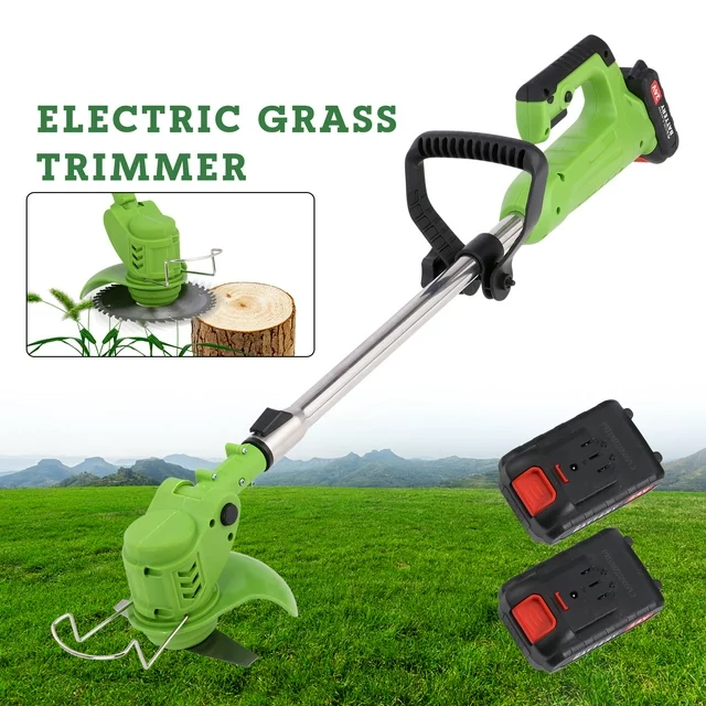 Cordless Push Weed Eater and Grass Trimmer Lawn Mower