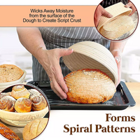 Thumbnail for Bread Proofing Basket Set, Banneton Bowl