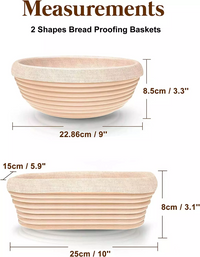 Thumbnail for Bread Proofing Basket Set, Banneton Bowl