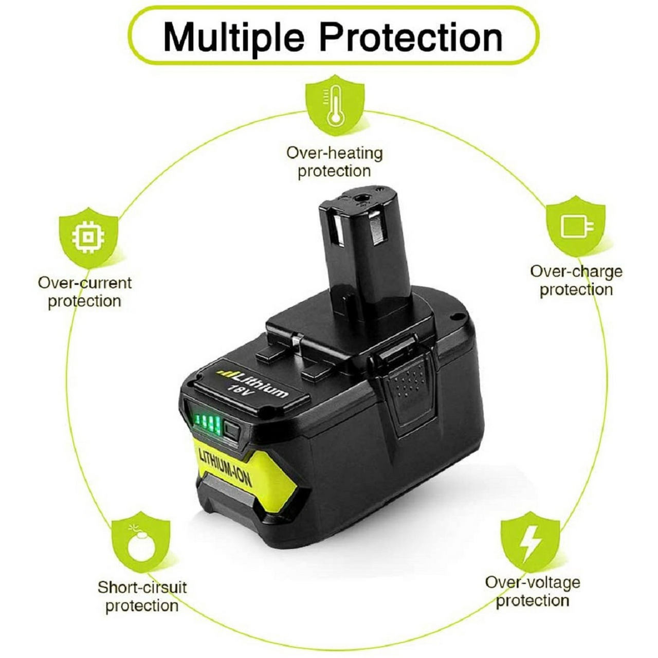 Replacement Ryobi 18V 6AH Battery