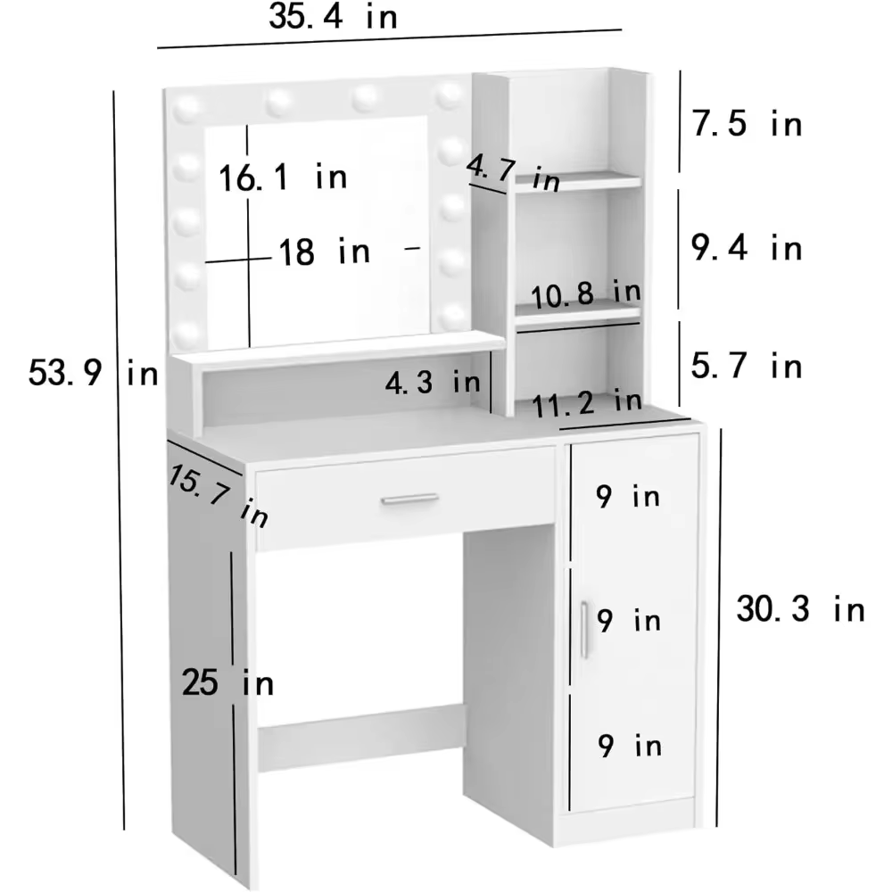 Dressing Table with Mirror