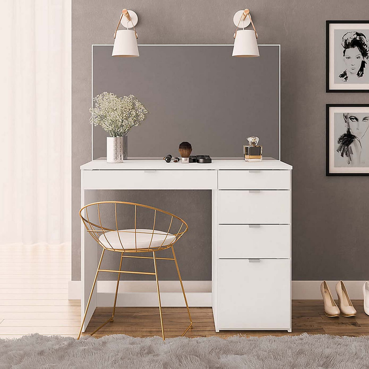 Dressing Table with Mirror