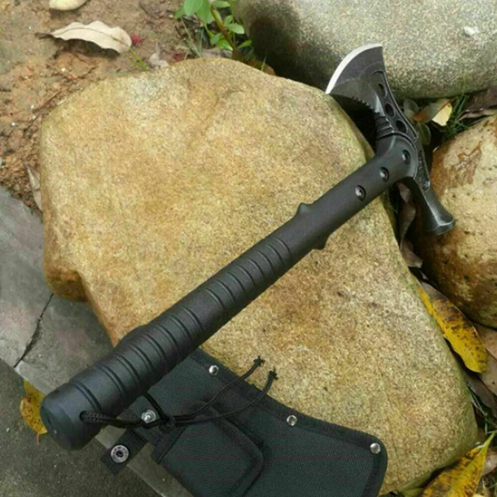 Tactical Survival Hawk Tomahawk W Hammer Throwing Axe 15"