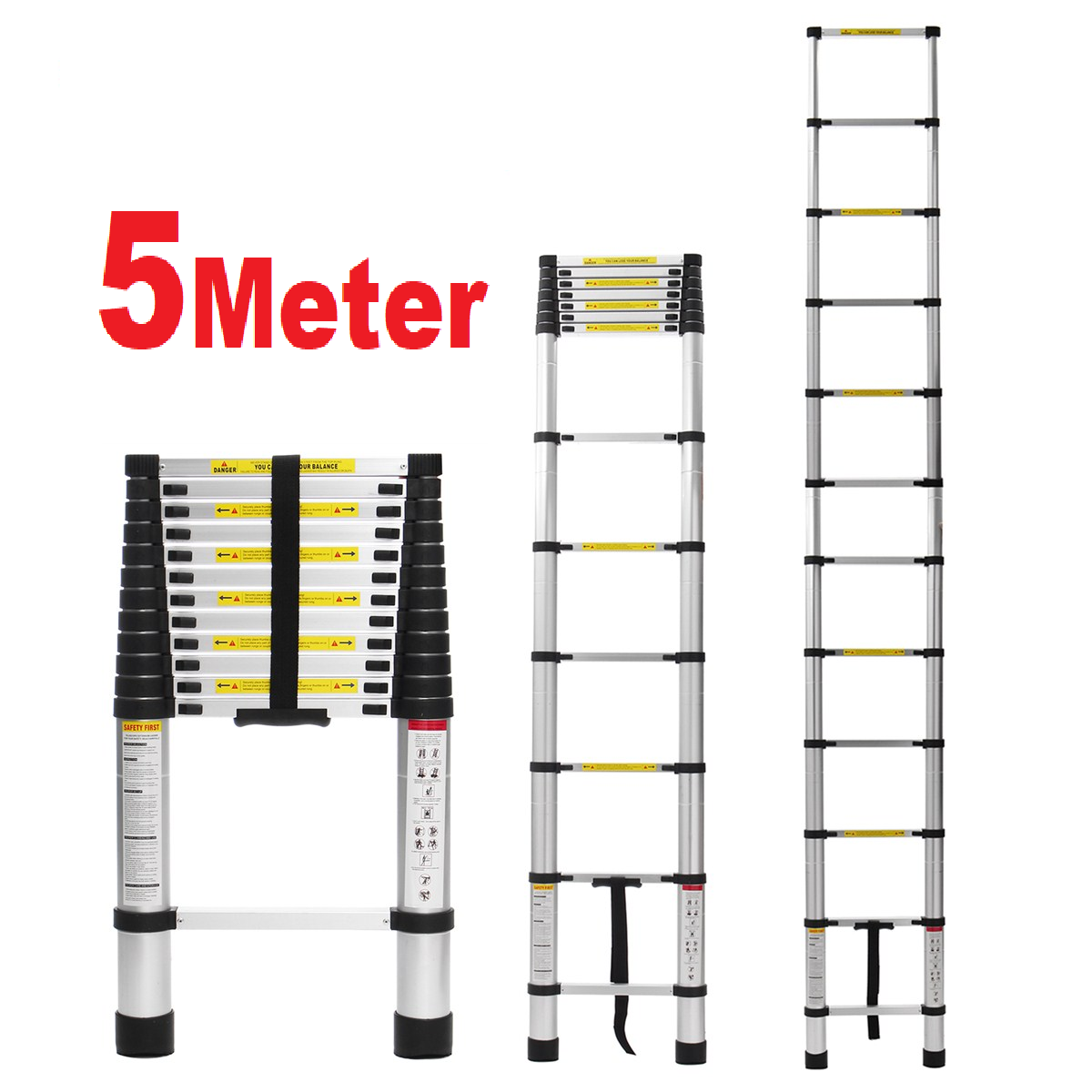 Telescopic Ladder 5m Aluminium Telescoping