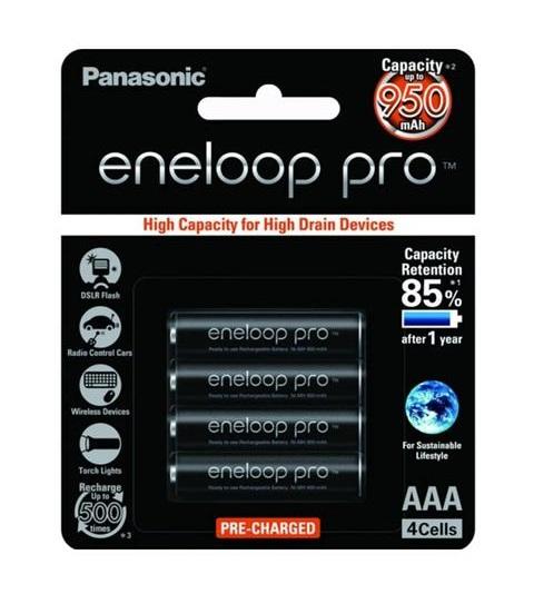 Panasonic Eneloop Pro AAA Rechargeable Battery 4 Pack