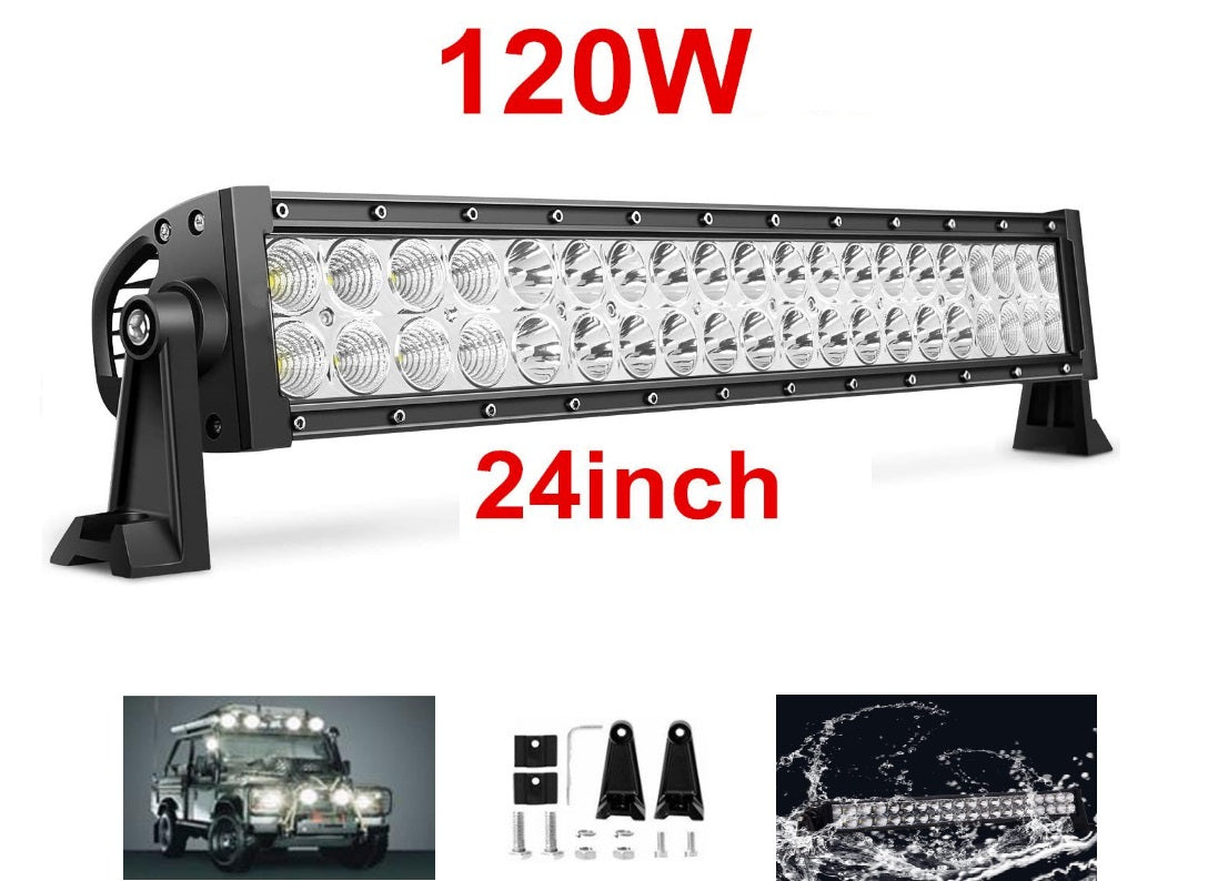 LED Light Bar 120W Offroad Driving Lights for Car Boat Truck